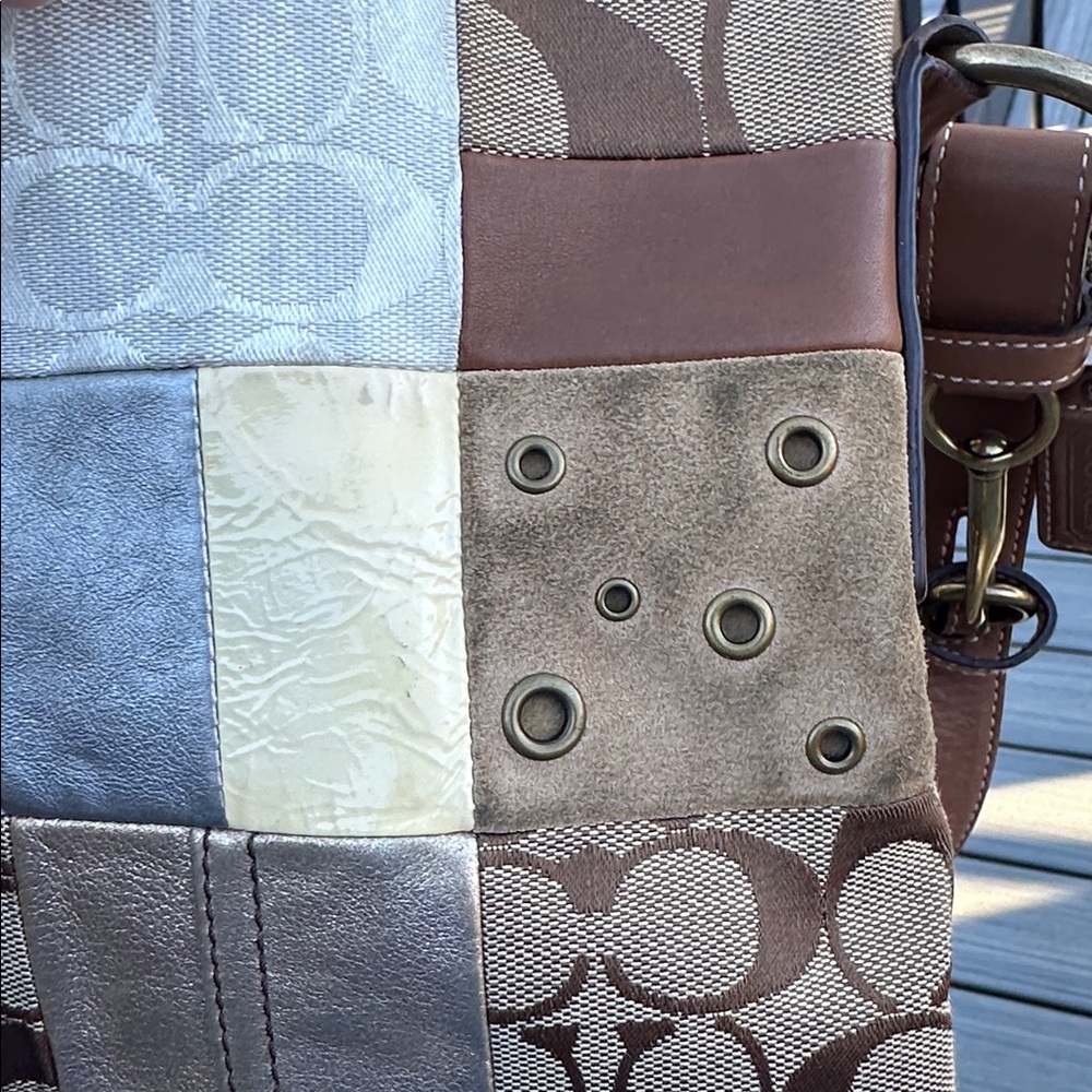 Coach Signature Patchwork Shoulder Bag - Picture 7 of 7